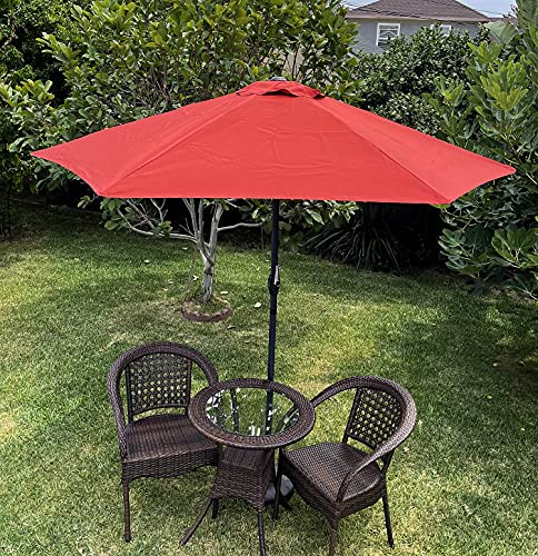 BELLRINO DECOR Replacement MEDIUM COFFEE/TAUPE STRONG & THICK Umbrella Canopy for 9ft 6 Ribs MEDIUM COFFEE/TAUPE (Canopy Only) (BRICK 96)