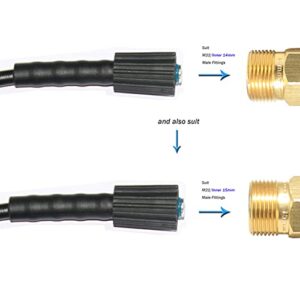 XZT 3000 PSI 35FT 1/4-inch High Pressure Washer Hose with Adapter,3000PSI Extension Hose for most brand pressure washer