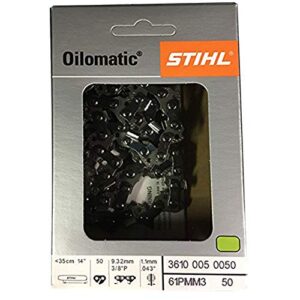 stihl 61pmm3 50 genuine oem oilomatic chain saw chain 14″ ms170 ms171 ms180 ms181