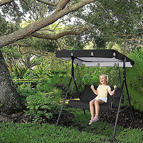 Patio Swing Canopy Waterproof Top Cover Set,210D Oxford Cloth Canopy Cover Universal Garden Swing Seat Canopy Replacement for Garden Patio