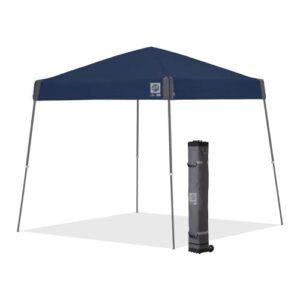 e-z up swift 12×12 shelter – angled legged, midnight blue top, dark gray frame