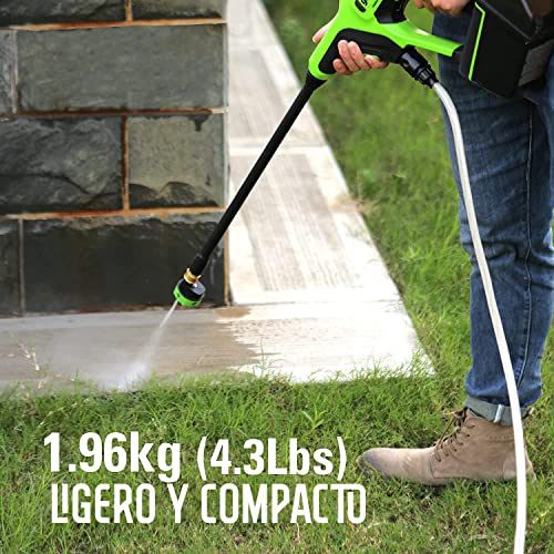 Greenworks 24V (600 PSI) Portable Power Cleaner, 4.0Ah USB Battery and Charger Included