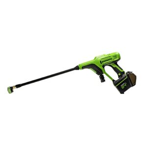 Greenworks 24V (600 PSI) Portable Power Cleaner, 4.0Ah USB Battery and Charger Included