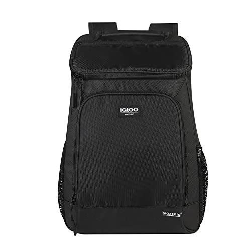 Igloo Top Grip Repreve Eco-Friendly Maxcold Backpack Cooler-Black