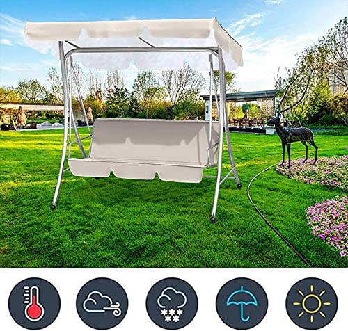 Swing Top Cover Universal Replacement Canopy for Garden Swing Seats,Swing Chair Cover Outdoor Waterproof Swing Cover Replacement,Garden Outdoor Furniture Swing Chair