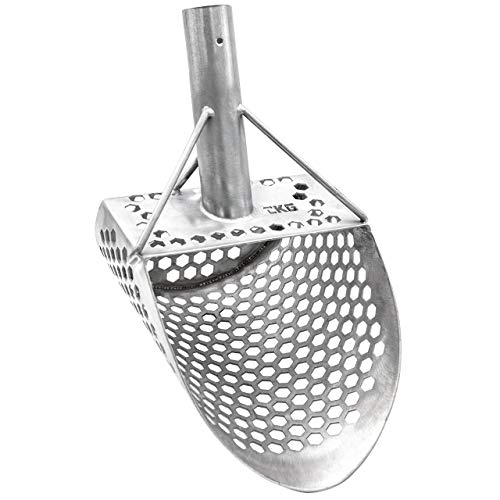 CKG 9 x 6 Sand Scoops Metal Detecting Shovel Sifter Scoop Stainless Steel 304 with Hexagon Holes