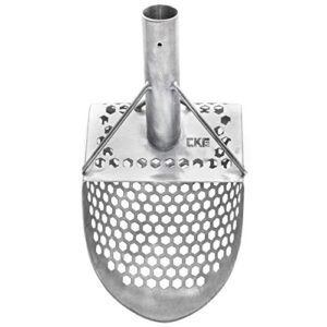 CKG 9 x 6 Sand Scoops Metal Detecting Shovel Sifter Scoop Stainless Steel 304 with Hexagon Holes