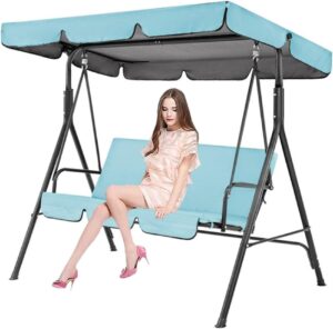 patio swing canopy waterproof top cover set,210d oxford cloth canopy cover universal garden swing seat canopy replacement for garden patio