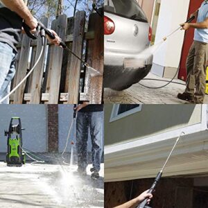 N / A Pressure Washer Spray Gun with Detachable Side Assist Handle, Pressure Washer Gun Kit with Replacement Extension Wand, 5 Nozzle Tips, 4000 PSI, M22 Fitting