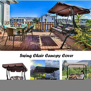 Outdoor Swing Canopy Replacement,Waterproof Outdoor Patio Swing Canopy Blocking Sunshade for Swing Cover Patio Hammock Cover Top Garden-Only Canopy Cover