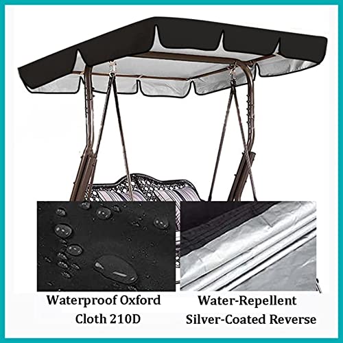 Outdoor Swing Canopy Replacement,Waterproof Outdoor Patio Swing Canopy Blocking Sunshade for Swing Cover Patio Hammock Cover Top Garden-Only Canopy Cover