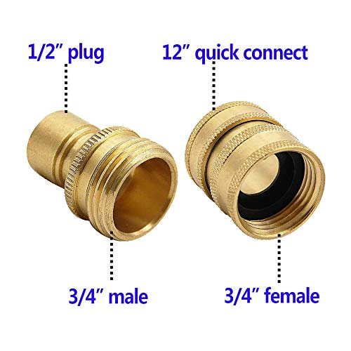 Xiny Tool Pressure Washer Adapter Set, Quick Disconnect Kit with M22 Metric Male Thread Quick Connector, M22 Swivel to 3/8'' Quick Connect, 3/4" to Quick Release, 8 Pack