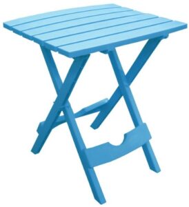 adams manufacturing 8500-21-3700 plastic quik-fold® side table, pool blue