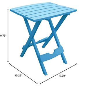 Adams Manufacturing 8500-21-3700 Plastic Quik-Fold® Side Table, Pool Blue