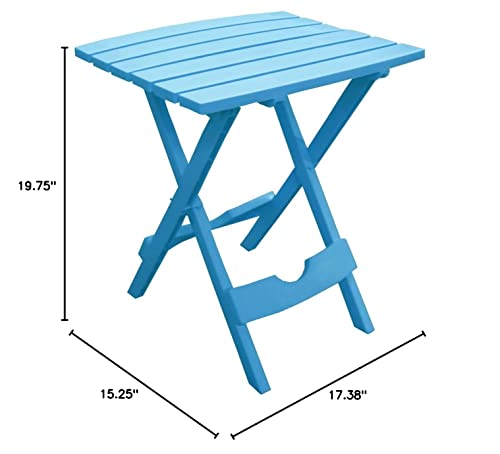 Adams Manufacturing 8500-21-3700 Plastic Quik-Fold® Side Table, Pool Blue
