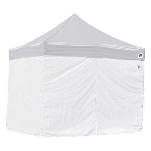 E-Z UP 10' Duralon Canopy Sidewall, Set of 4, Fits 10' x 10' Straight Leg Canopy, Quick Attachment Straps, White