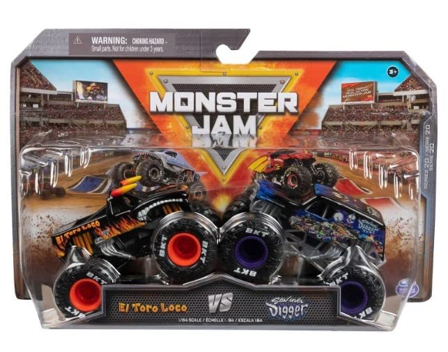 Monster Jam El Toro Loco Vs Son-Uva Digger (1:64 Scale Double Pack)