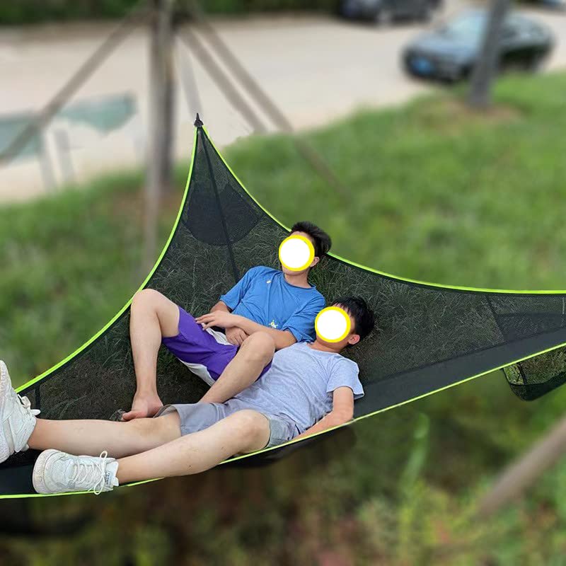 Triangle Hammock Tent Camping Multi Person Hammock 3 Point Design Suitable for 1~2 People