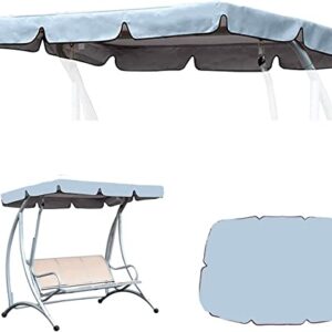 KFJZGZZ Garden Swing Replacement Canopy Cover,Replacement Canopy for Swing Seats,Patio Hammock Cover Top Waterproof Anti-UV Canopy Swing Covers 210D(Only Canopy Cover)