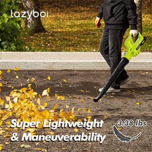 LAZYBOI Cordless Leaf Blower with 2 Batteries