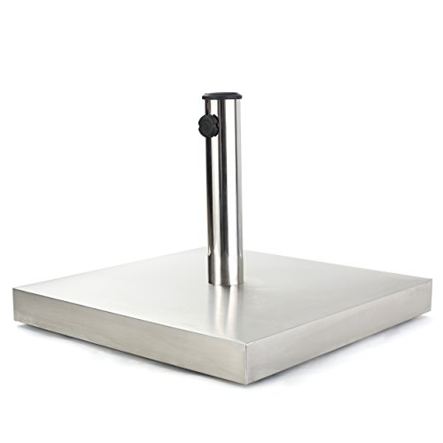 Christopher Knight Home Similan 66lb Stainless Steel Square Umbrella Base, Stainless Steel