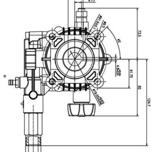 2400-2800PSI Pressure Washer Replacement Pump, 3/4" Shaft Horizontal Pressure Pump Replacement Power Washer Pump Universal Pumps for Power Washer