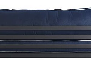 Tommy Hilfiger Monterey Modern Patio Outdoor Furniture Collection, Weather Resistant, Metal Frame, Sofa, Navy Blue & Dark Gray