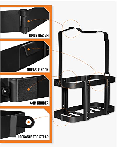 SPARKWHIZ Jerry Gas Can Holder, 5 Gallon / 20 Liter Steel Jerry Can Mount, 2023 Upgrade