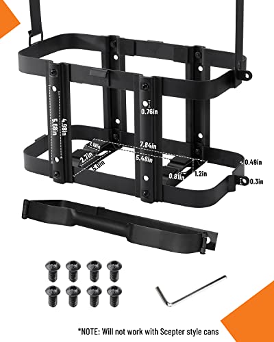 SPARKWHIZ Jerry Gas Can Holder, 5 Gallon / 20 Liter Steel Jerry Can Mount, 2023 Upgrade