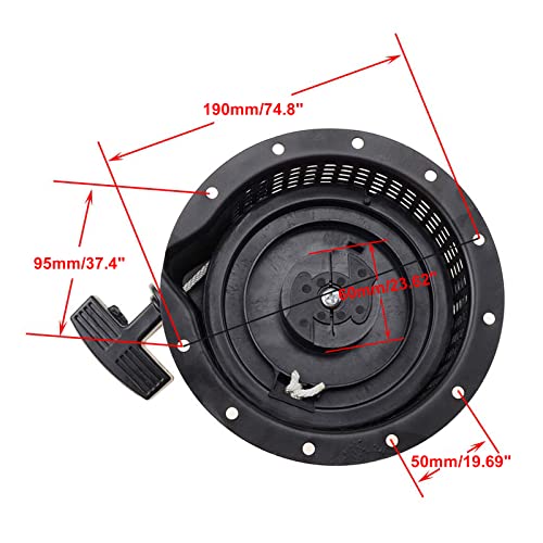 GOOFIT Recoil Pull Starter Assembly Replacement for MZ360 EF6600 Generator Lawn Mower Engine