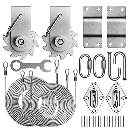 ColourTree Tensioning Ratchet Winch Square/Rectangle Sun Shade Sail Canopy Cable Wire Rope Installation Kit