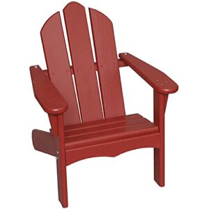 little colorado classic toddler adirondack chair (red finish, pine wood)