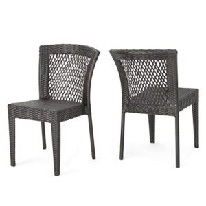 christopher knight home dusk outdoor wicker chairs, 2-pcs set, multibrown