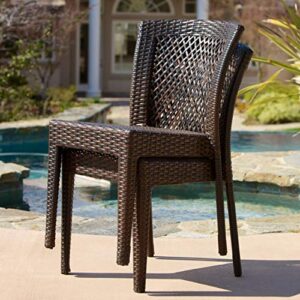 Christopher Knight Home Dusk Outdoor Wicker Chairs, 2-Pcs Set, Multibrown