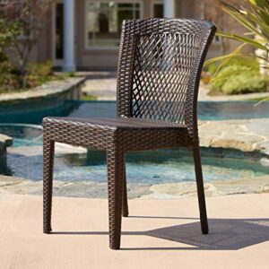 Christopher Knight Home Dusk Outdoor Wicker Chairs, 2-Pcs Set, Multibrown