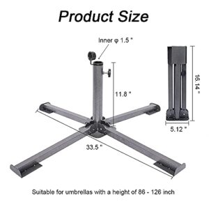 Foldable Patio Sun Shade Anchor Holder Christmas Tree Stand Adjustable Portable Beach Anchor Heavy Duty Tempered Iron Outdoor Patio Umbrella Base Holder (1)