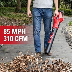 POWERWORKS XB 20V Cordless Leaf Blower with 2Ah Battery and Charger，310 CFM / 85 MPH & 2-Speed Mode, Battery Powered Leaf Blowers for Lawn Care