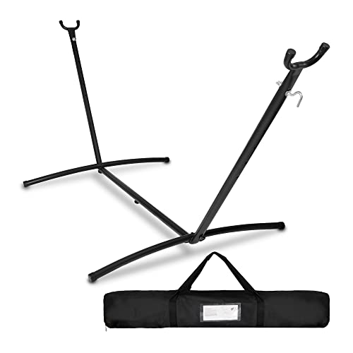 SUPER DEAL Portable 9FT Hammock Stand, Heavy Duty 2 Person 620 LBS Capacity Steel Hammock Frame with Portable Carrying Case, Adjustable 6 Optional Hook Positions, Weather Resistant