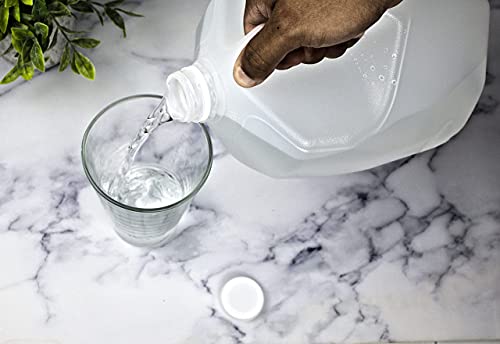 Empty Gallon Milk Jugs With Caps For Milk, Water, Juce, Tea With Caps For Reusing, Storage, 6 Empty Gallons With Caps Plus Six Additional Caps