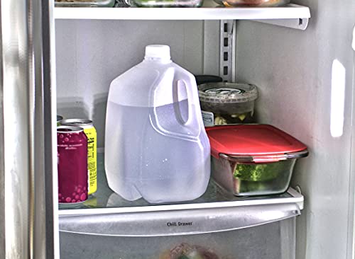 Empty Gallon Milk Jugs With Caps For Milk, Water, Juce, Tea With Caps For Reusing, Storage, 6 Empty Gallons With Caps Plus Six Additional Caps