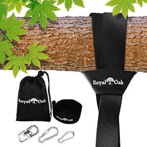 easy hang (4ft) tree swing strap x1 – holds 2200lbs. – heavy duty carabiner and spinner – perfect for hammocks and swings – 100% waterproof – easy picture instructions – carry bag included!
