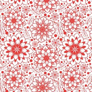 ceramic decals – ottoman motifs (19′ x 13′ inch, red)