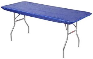 kwik-covers 6′ rectangle plastic table covers 30″ x 72″, bundle of 5 (royal blue)