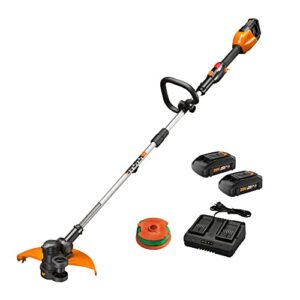 worx wg184 40v power share 13″ cordless string trimmer & wheeled edger (batteries & charger included)