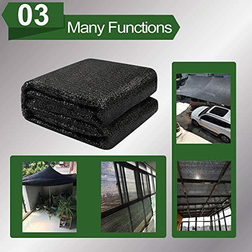 vensovo 50% Sunblock Shade Cloth Net Black Resistant - 8x12 Ft Garden Shade Mesh Tarp for Plant Cover, Greenhouse, Chicken Coop, Tomatoes, Plants