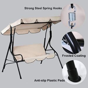 FDW Patio Swing Outdoor Swing with Canopy Glider Swing Chair Patio Backyard Porch Furniture