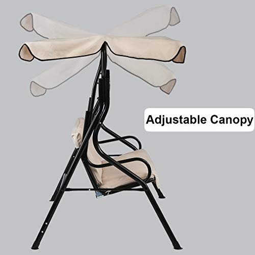 FDW Patio Swing Outdoor Swing with Canopy Glider Swing Chair Patio Backyard Porch Furniture