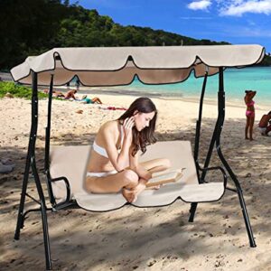 FDW Patio Swing Outdoor Swing with Canopy Glider Swing Chair Patio Backyard Porch Furniture