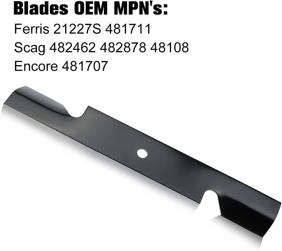 Grasscool 482878 Mower Blades for Scag Tiger Cub Wildcat Turf Tiger 36'' 52'' Deck Lawn Mower Replace Ferris 21227S 5101756s 5021227 Scag 482462 481711 48108 Encore 481707(3 Pack)