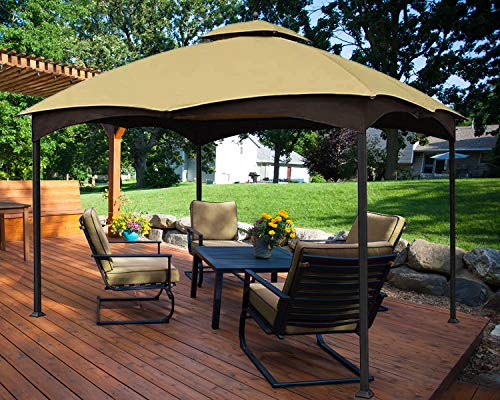 MASTERCANOPY Replacement Canopy Top for Lowe's Allen Roth 10x12 Gazebo #GF-12S004B-1 (Beige)